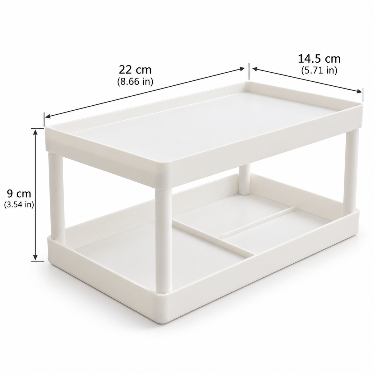 Desktop double-layer storage rack