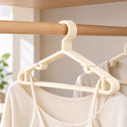 Shoulder pad groove all-season clothes hanger