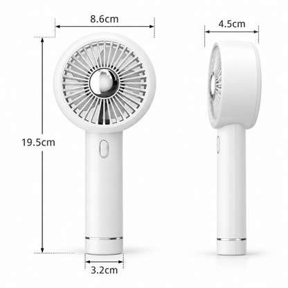 Trendy handheld mini fan with three speed settings