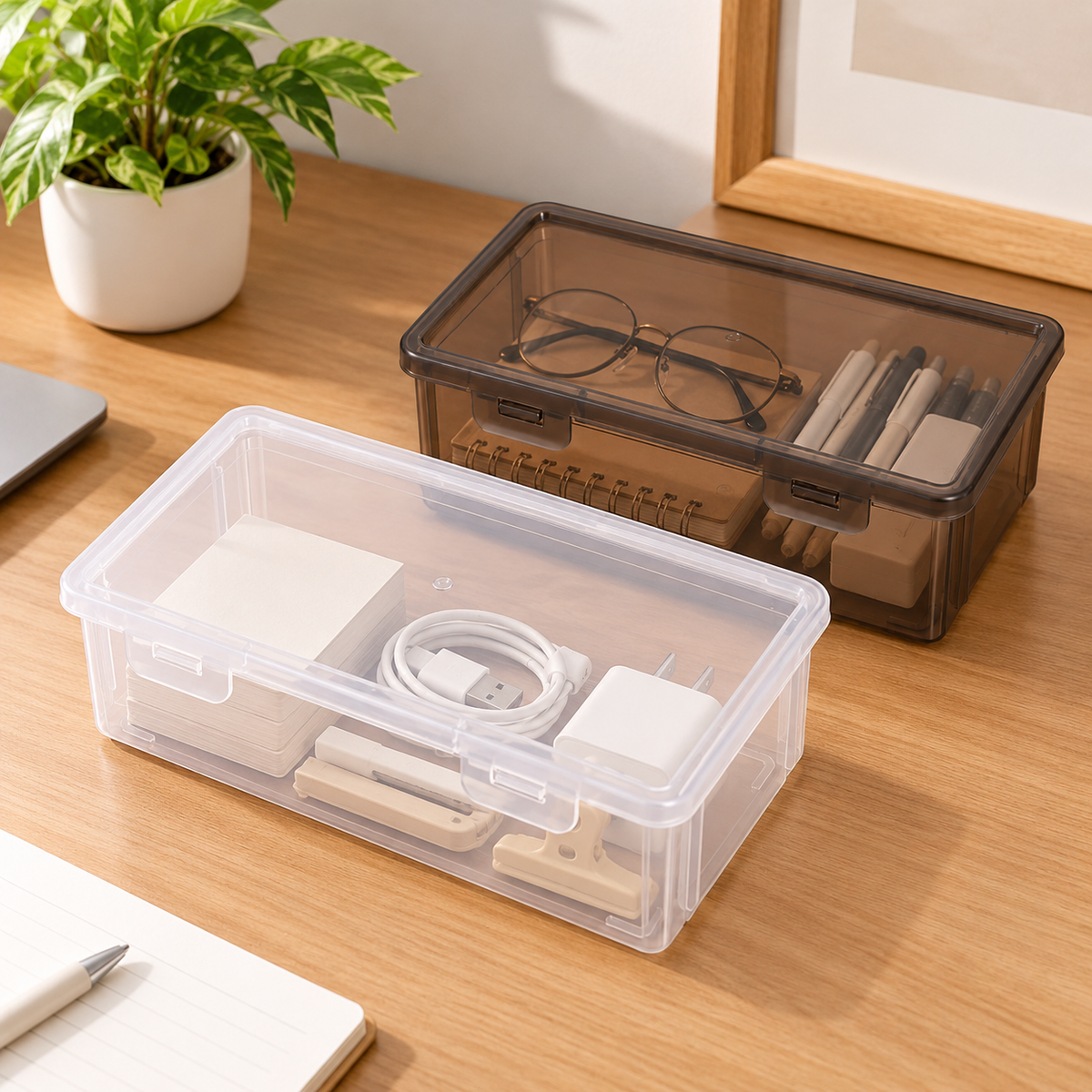 Declutter Your Desk with This Clear Storage Organizer