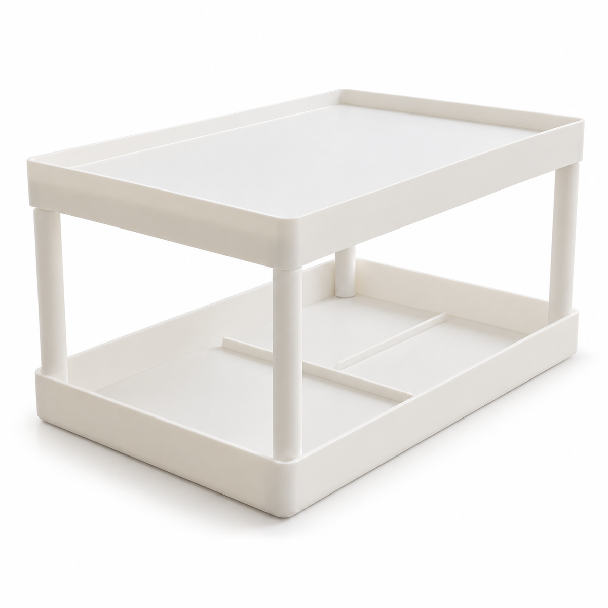 Desktop double-layer storage rack