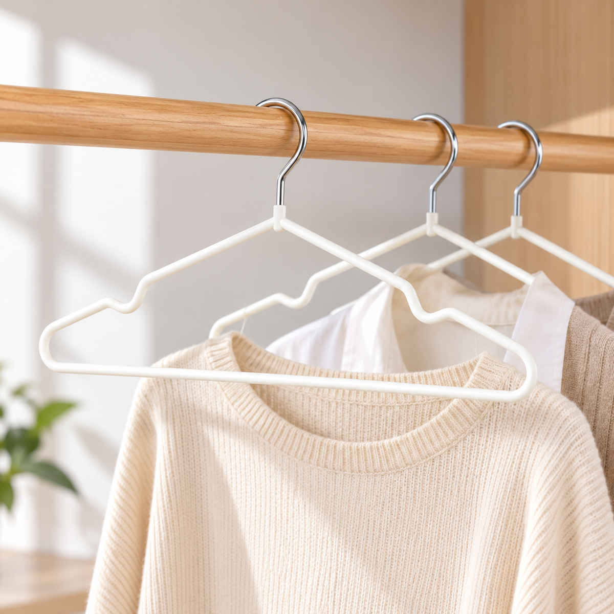 Seamless adult clothes hanger