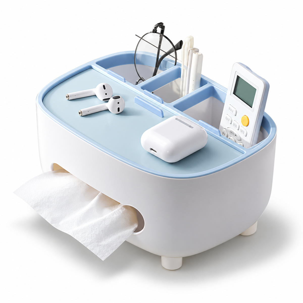 Declutter Your Space with This Stylish 2-in-1 Tissue Box Organizer!