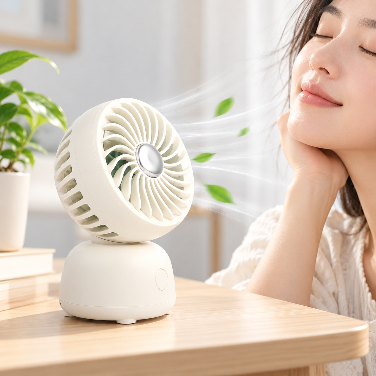 Desktop handheld USB rechargeable mini fan