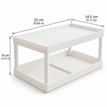 Desktop double-layer storage rack